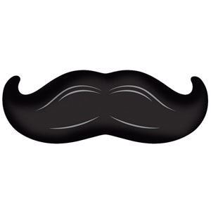 Mustache helium foil balloon