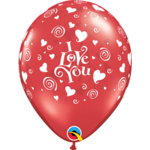 Swirling I love you latex