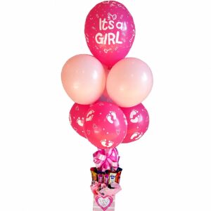 Baby themed chocolate and balloons