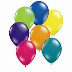 Coloured helium balloon