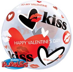 Valentine Kiss bubble balloon