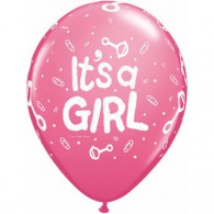 It's a Girl latex balloon