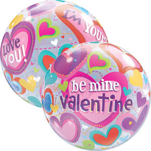Be mine bubble balloon