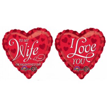 Wife/Husband Valentine Foil Balloon