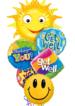 Get well foil bouquet